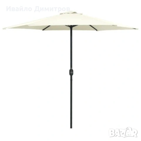 Градински чадър - Бежов 270 см., снимка 2 - Градински мебели, декорация  - 54331346