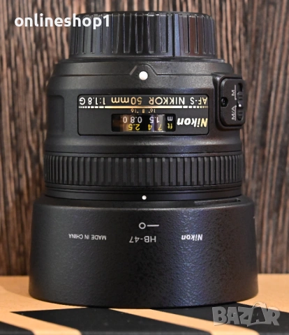 Обектив Nikon 50mm f/1.8G AF-S NIKKOR - Като нов! , снимка 7 - Обективи и филтри - 54896460