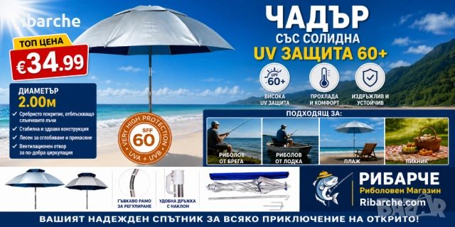 ЧАДЪР С КЛАПАН С UV60+ ЗАЩИТА - 2.00М, снимка 3 - Къмпинг мебели - 46212252