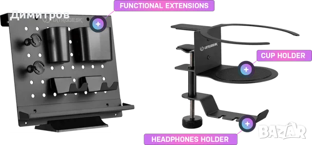 Геймърско Бюро Ultradesk Space XXL RGB 18м Гаранция, снимка 11 - Бюра - 55675472