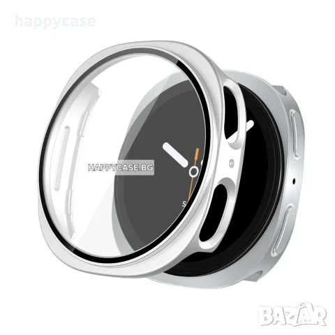 Samsung Galaxy Watch 9 44mm / Watch 9 40mm / 360° Твърд пластмасов кейс с вграден протектор за екран, снимка 7 - Смарт часовници - 55683496
