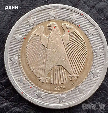 Две евро Германия, колекционерски с дефект при отсичане, снимка 5 - Нумизматика и бонистика - 54749020