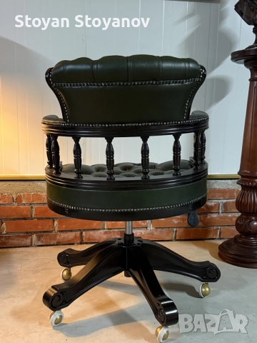 Chesterfield /Честърфийлд Луксозен капитански офис стол, снимка 7 - Столове - 55286389