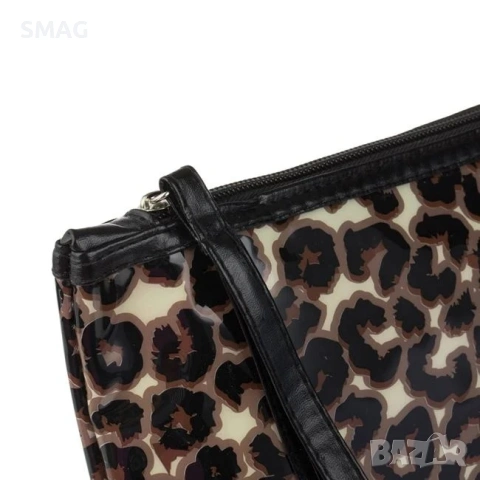 Несесер плик Animal Print Beauty златист надпис черен цип_1237027, снимка 3 - Други - 54707671
