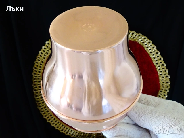 Шведска медна чаша за вино,халба,чиста червена мед. , снимка 5 - Антикварни и старинни предмети - 54160424