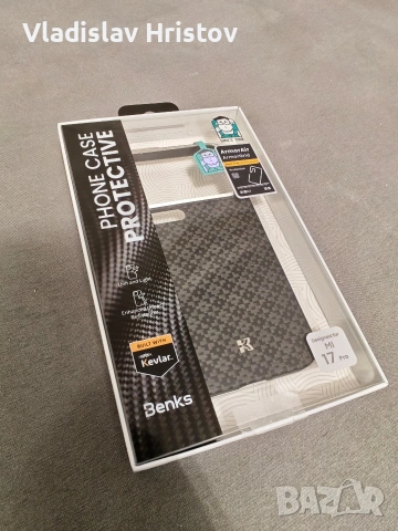 Кевларен кейс с MagSafe за Xiaomi 17 Pro - Benks ArmorGrid ArmorAir Magnetic Kevlar Metal Frame Case, снимка 2 - Калъфи, кейсове - 54369174