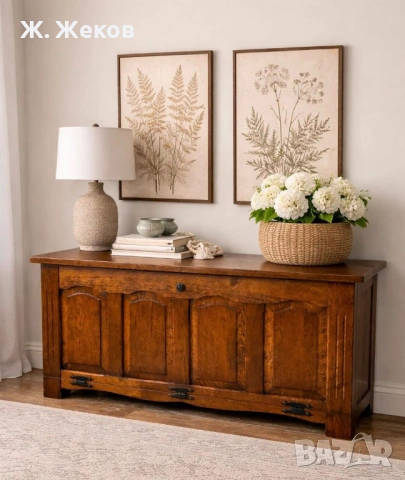 МАСИВЕН ДЪБОВ ШКАФ/САНДЪК стил Рустик
