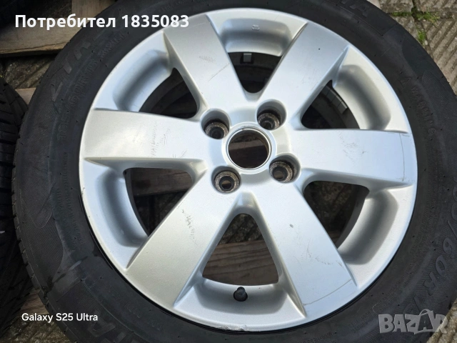 Лети джанти 15ки 4х100 Suzuki + летни гуми 185/60/15, снимка 6 - Гуми и джанти - 54421183