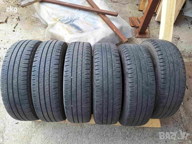 6 бр. запазени летни гуми Michelin Agilis 195/75 R16С, снимка 2 - Гуми и джанти - 54625866