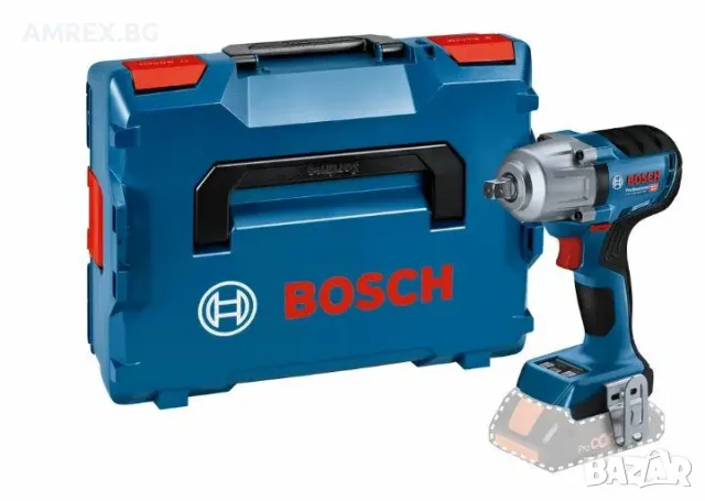 Акумулаторен ударен гайковерт Bosch 18V – 450 Nm, Solo + L-BOXX