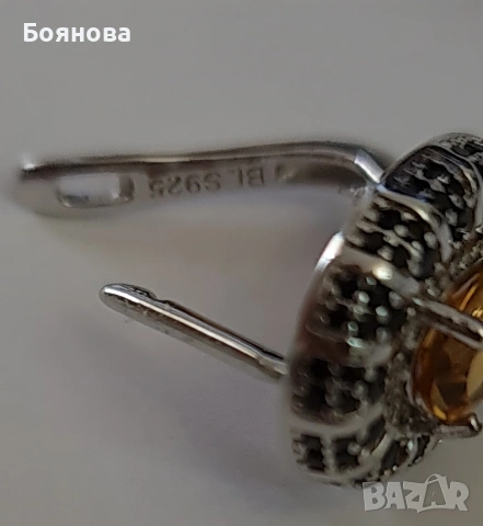 Сребърен комплект от натурален Цитрин, снимка 12 - Бижутерийни комплекти - 54591673