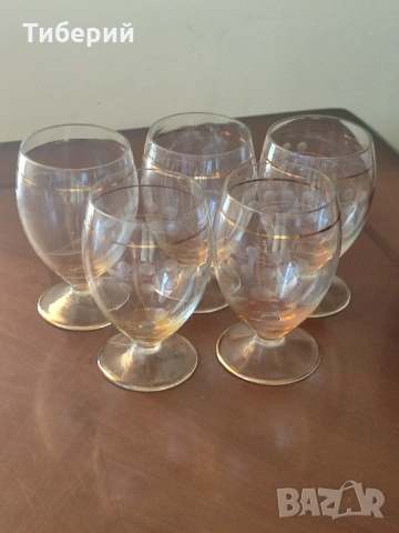 Стъклени чаши за ракия/ретро, снимка 2 - Чаши - 54308100