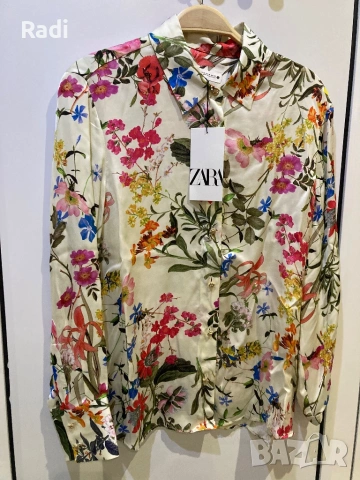 Нова сатенирана риза M ZARA, снимка 6 - Ризи - 54011209