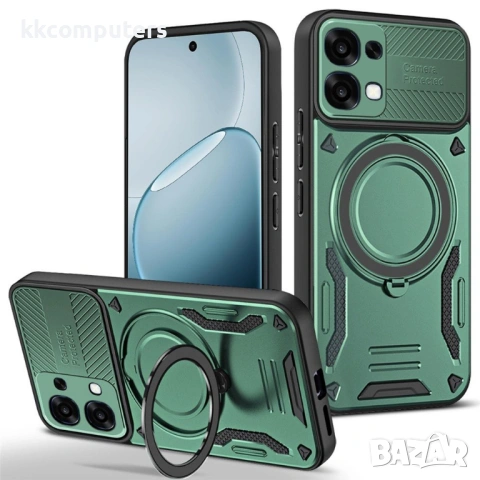Магнитен Калъф за Oppo A6 Pro 5G / 4G с 360° Стойка - TPU+PC, Военна защита, 6 цвята, снимка 3 - Калъфи, кейсове - 54287961