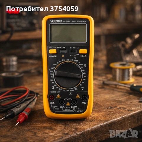 Цифров мултицет - за професионална и домашна употреба DT-890D и VC890 C+, снимка 5 - Друга електроника - 55178757