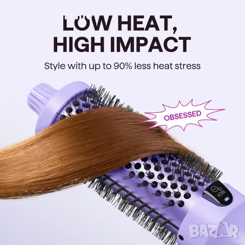 Термо четка Wavytalk Blowout Boost 1.5″, кръгла четка за нагряване за издухан вид, снимка 6 - Маши за коса - 55652773