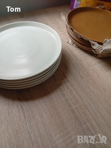 Нови чинии – 2 € броя | Бели и кафяви, отлично състояние 🍽️, снимка 3 - Чинии - 54628055