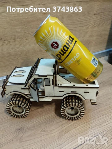 Дървен пикап за кенче , снимка 6 - Декорация за дома - 54162608