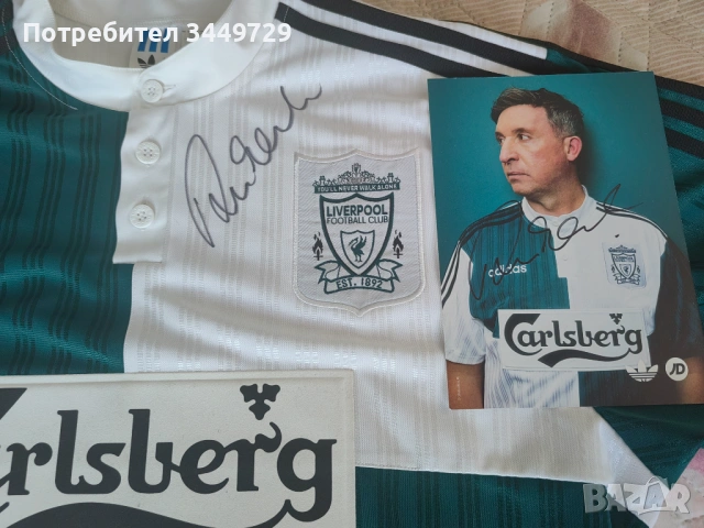 Оригинална тениска Ливърпул с автограф на Роби Фаулър, снимка 3 - Тениски - 54239032