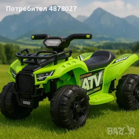 Технически характеристики на Детско акумулаторно ATV NV-J320 6V – LED светлини, USB музика и офроуд 