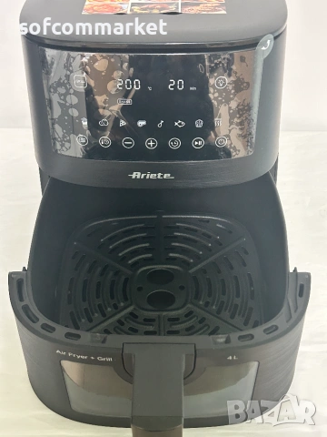 Air Fryer Ariete 4633 (4 литра, 1400W) фритюрник с горещ въздух – С 6 месеца гаранция!, снимка 5 - Фритюрници - 54958081