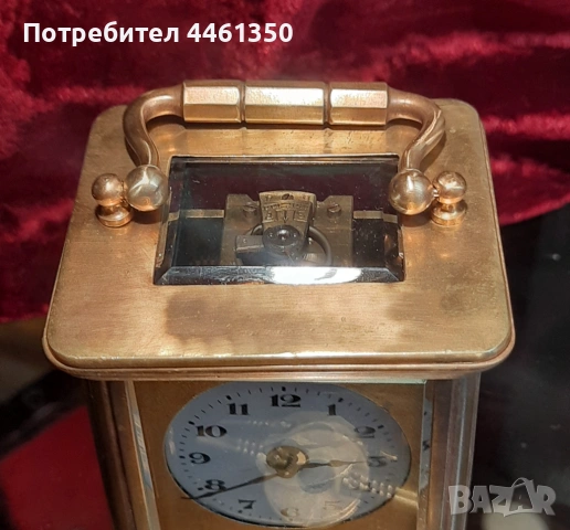 Старинен Френски катерене часовник 19 в. , снимка 3 - Антикварни и старинни предмети - 54757838