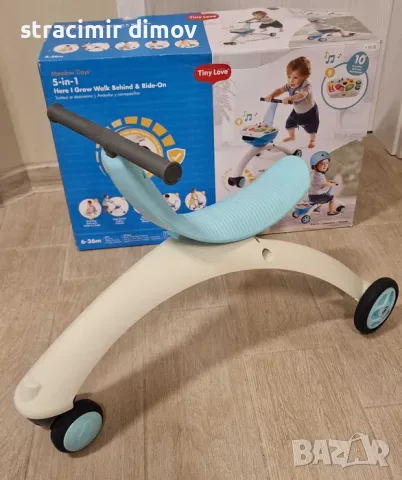 Активно-двигателна играчка 5 в 1 Tiny Love - Walk Behind & Ride-on, синя, снимка 2 - Детски велосипеди, триколки и коли - 55659571