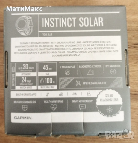 Garmin Instinct Solar, снимка 6 - Смарт часовници - 54213516