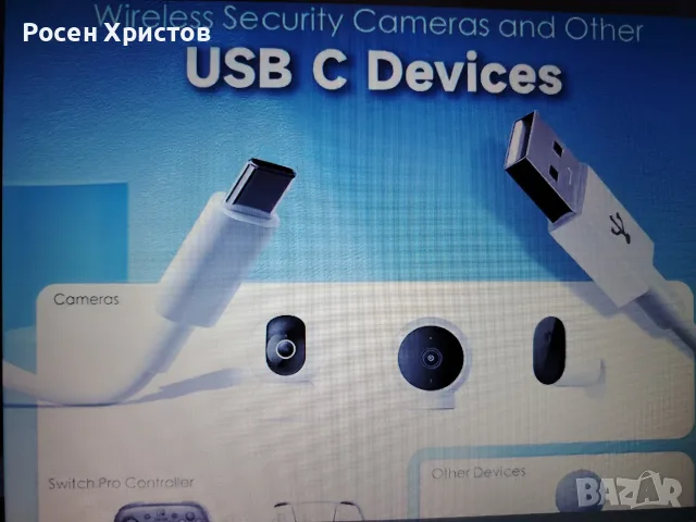 8 м. дълъг кабел за камера Тип-C, снимка 2 - USB кабели - 55693078