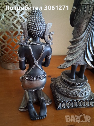 Продавам 2 статуи заедно на Буда, черна и сребърна, "Богиня Деви Тара", снимка 11 - Декорация за дома - 54202821