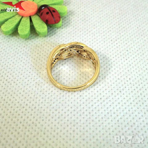 Пръстен с 14К златно покритие 224878, снимка 2 - Пръстени - 54234321