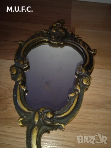 Бронзово огледало 1910 Арт нуво оригинално, снимка 8 - Антикварни и старинни предмети - 54172402