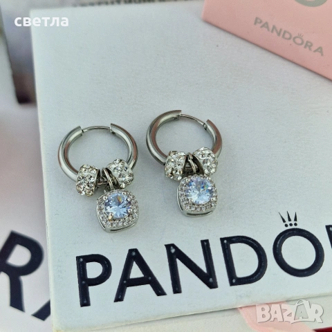 Обеци Pandora, снимка 6 - Обеци - 54012050