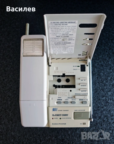 Ретро Panasonic EASA-PHONE KX-T4301BH с телефонен секретар – Напълно работещ, снимка 7 - Други - 54460929