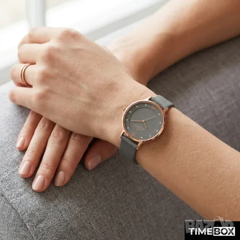 Skagen Anita Gray Leather SKW2267, снимка 5 - Дамски - 55351049