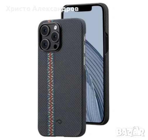 Кейс Pitaka Fusion Weaving MagEZ Case 3 за iPhone 14 Pro Max (6.7"), 600D Арамид #30, снимка 4 - Калъфи, кейсове - 54544068