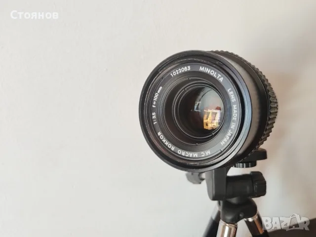 Обектив MINOLTA MC MACRO ROKKOR 1:3.5 f=100mm на MD Japan , снимка 13 - Обективи и филтри - 55605868