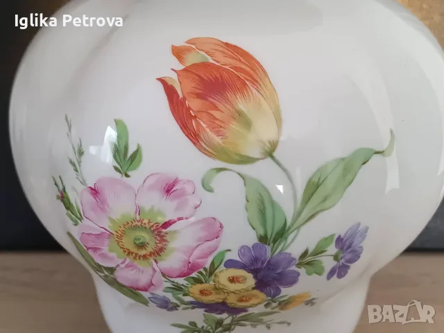 Голяма ваза с капак , снимка 5 - Антикварни и старинни предмети - 55435786