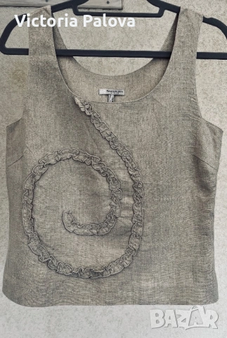 Луксозен ленен топ Bandolera с ефектен акцент Холандия, снимка 3 - Корсети, бюстиета, топове - 54083146