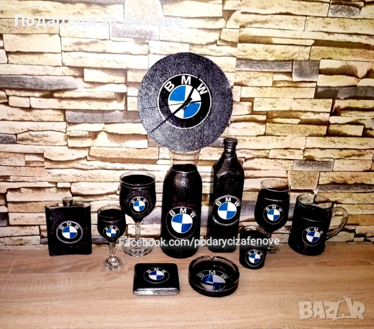 Подарък за фен на "BMW"- Ръчно изработен стенен часовник с лого по избор, снимка 2 - Стенни часовници - 54395023