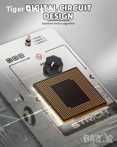 Looper педал STRICH за китара 90 мин запис 3 лупа USB-C, снимка 2 - Китари - 54194748