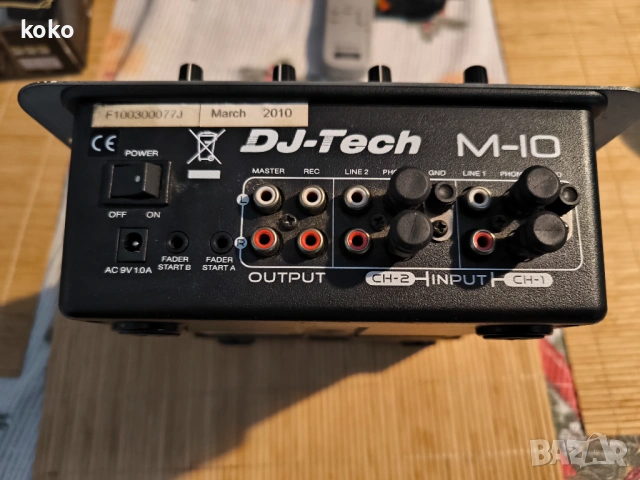 Dj mixer DJ Tech миксер смесител пулт за музика , снимка 5 - Ресийвъри, усилватели, смесителни пултове - 54250798