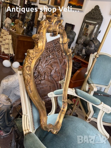 Стенно бароково огледало №8048 , снимка 2 - Антикварни и старинни предмети - 54025054