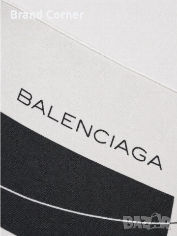 Оригинален копринен шал Balenciaga с лого, снимка 7 - Шалове - 54641266