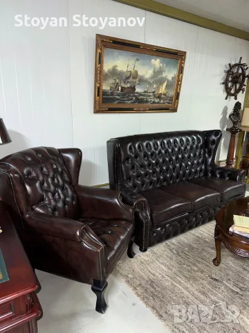 Честърфийлд-Chesterfield/Handmade Класически комплект
Цена: 2300 €
, снимка 4 - Дивани и мека мебел - 55398120