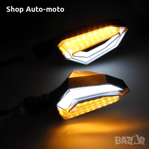 2бр. Мигачи за мотор Automat-LED мигачи, Две светлини, снимка 3 - Аксесоари и консумативи - 54691645