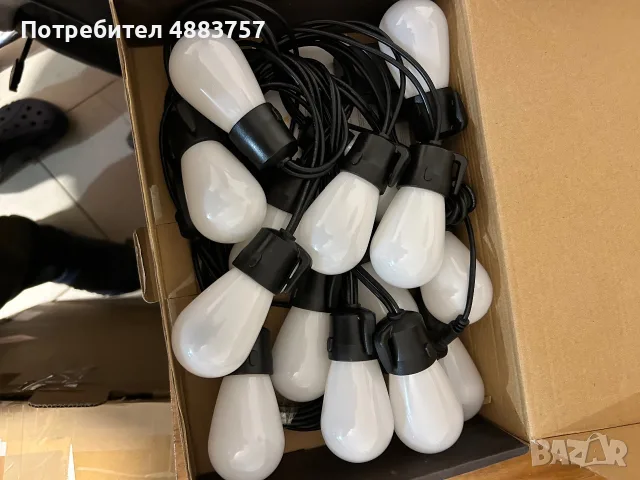 Външна LED гирлянда TAKSHO с крушки – IP65, топла светлина, снимка 2 - Лед осветление - 55316159