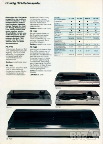 Грамофон Grundig PS 2750, снимка 10 - Грамофони - 54124390