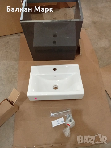 Шкаф с мивка за баня Tiny 45 см (Антрацит гланц) – Внос от Германия