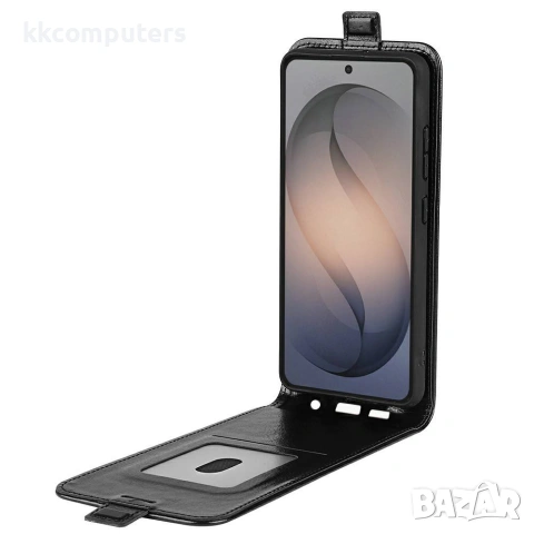 Samsung Galaxy S26 FE Калъф - Вертикален флип, Картодържател, Кожен, 4 цвята, снимка 5 - Калъфи, кейсове - 55036147